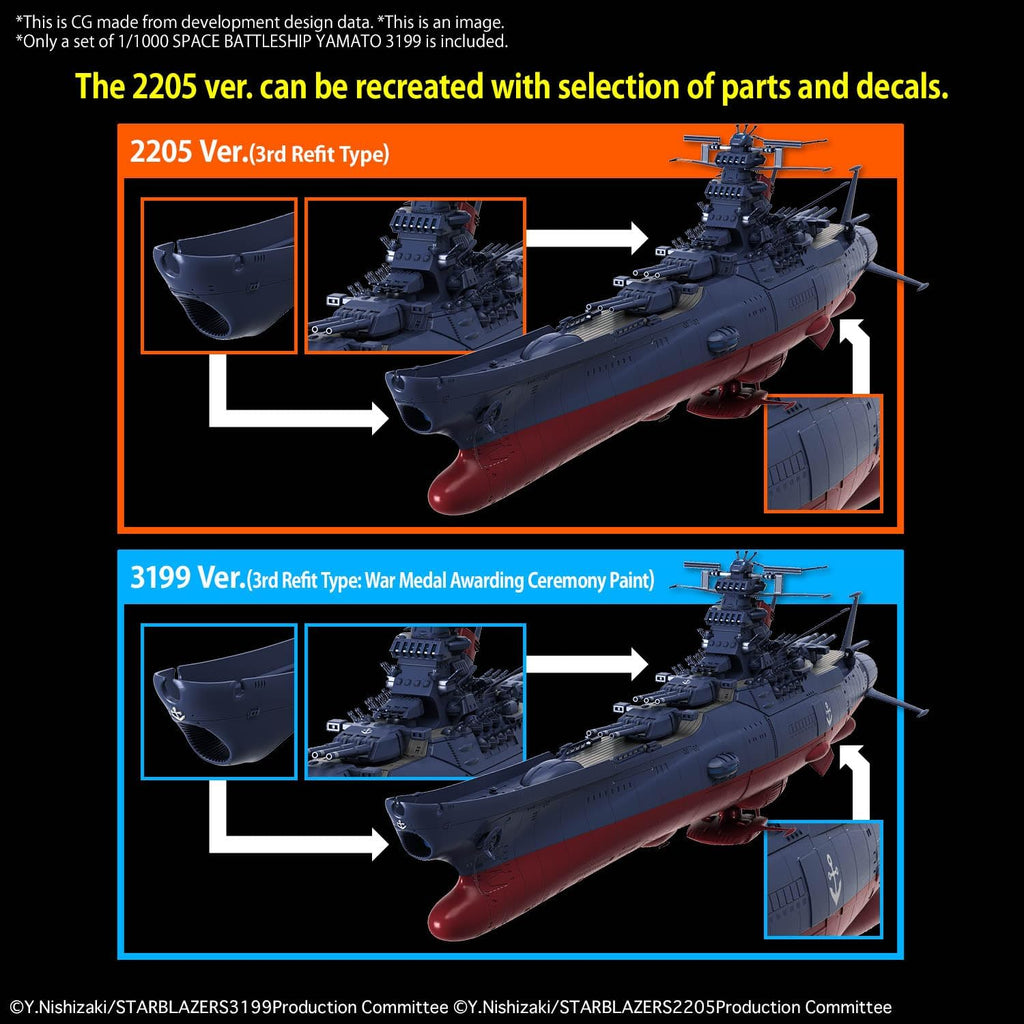 Space Battleship YAMATO: REBEL 3199 1/1000 Scale Model Kit: Space Battleship YAMATO